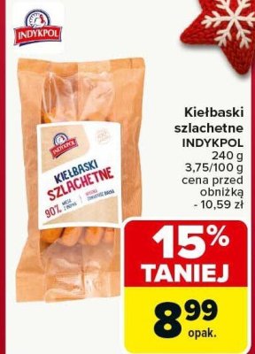 Kiełbaski szlacheckie INDYKPOL promocja w Carrefour