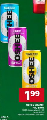Oshee Vitamin Pro Shot Magnez, Vitamin C1000, Complex 9 promocja w Stokrotka