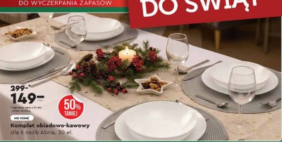 Komplet obiadowo-kawowy dla 6 osób Abria, 30 el. promocja w Biedronka