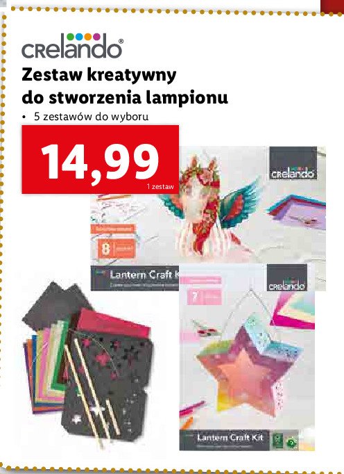 Zestaw kreatywny do tworzenia lampionu Crelando promocja