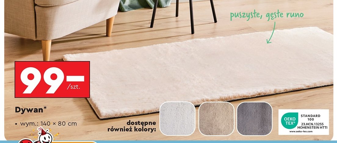Dywan 140 x 80 cm Smukee promocja w Biedronka