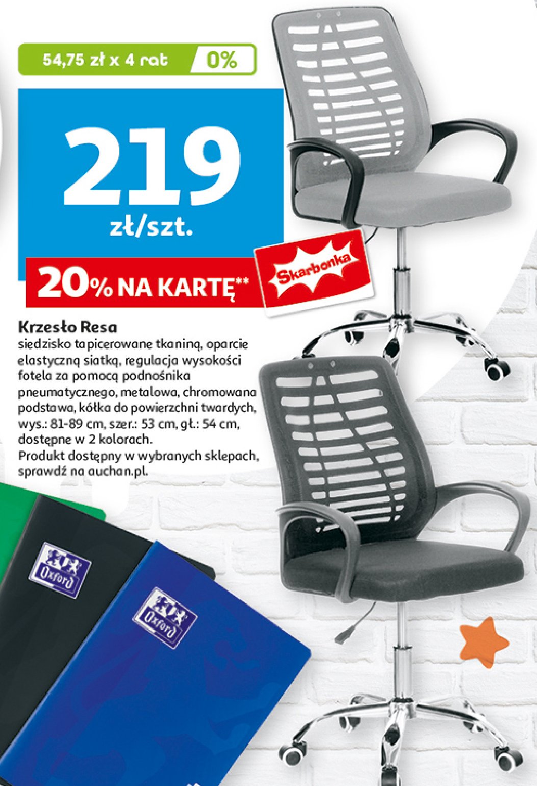 Krzesło biurowe resa promocja