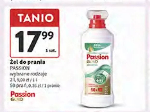 Żel do prania Passion gold promocja