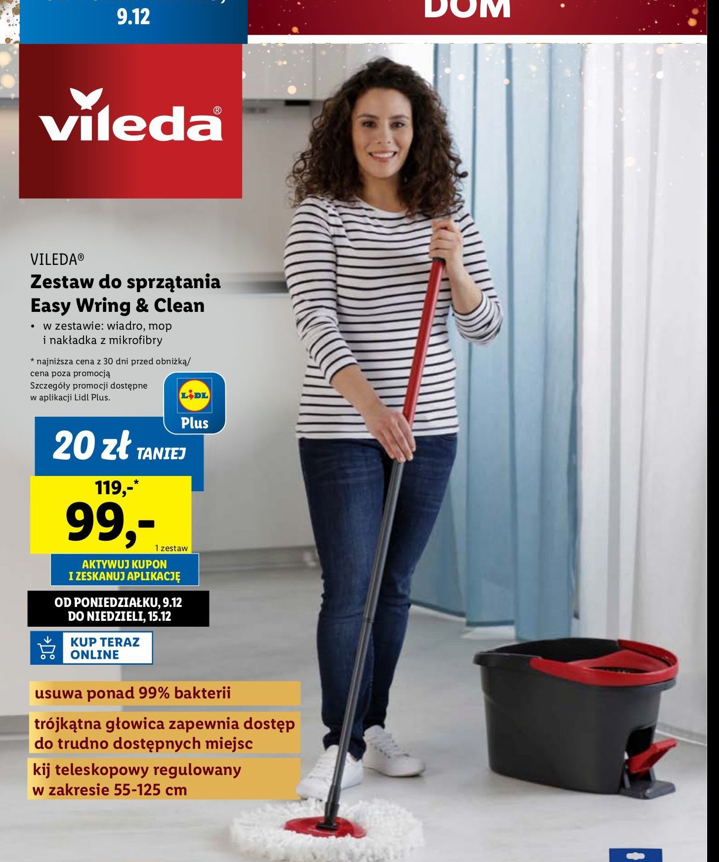 Mop easy wring and clean + wiadro Vileda promocja