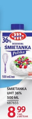 Śmietanka UHT 36% 500 ml promocja w Selgros