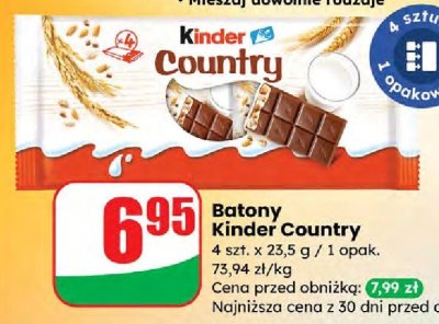 Batony Kinder Country promocja w Dino