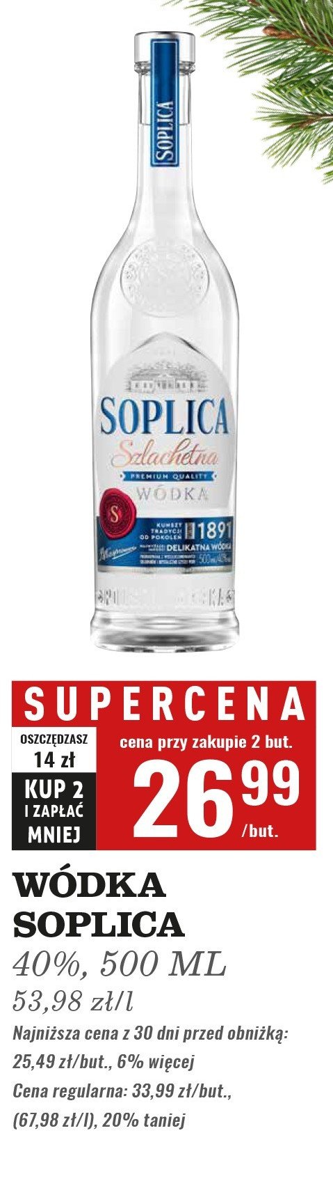 Wódka Soplica szlachetna wódka promocja w Biedronka