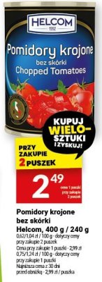 Pomidory krojone bez skórki Helcom, 400 g / 240 g promocja w Twój Market
