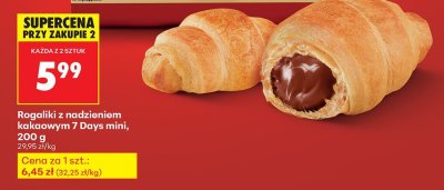 Rogaliki z nadzieniem kakaowym 7 Days mini promocja w Biedronka
