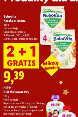 Kaszka mleczna Bobovita promocja w Lidl