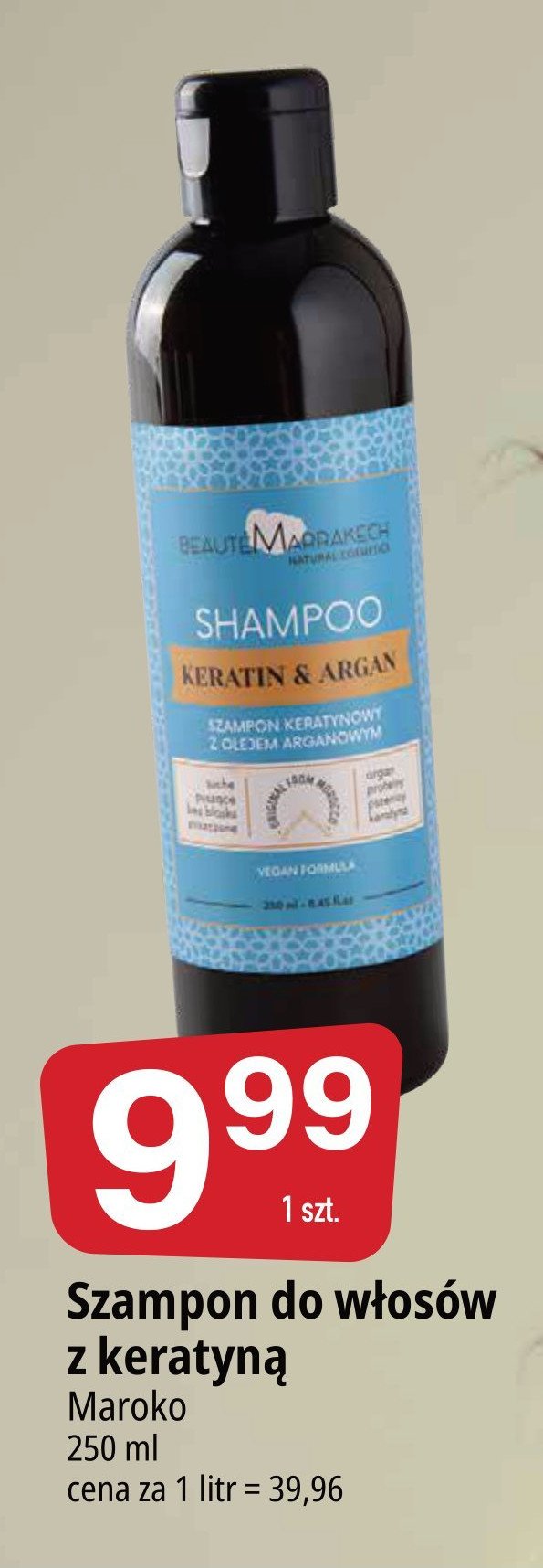 Szampon arganowy z keratyn膮 Beaute marrakech promocja