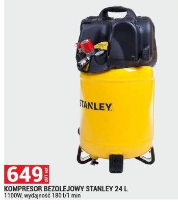 Kompresor bezolejowy Stanley 24L promocja w Merkury Market