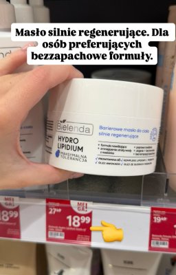 Masło do ciała Bielenda Hydro Lipidium barierowe silnie regenerujące promocja w Rossmann
