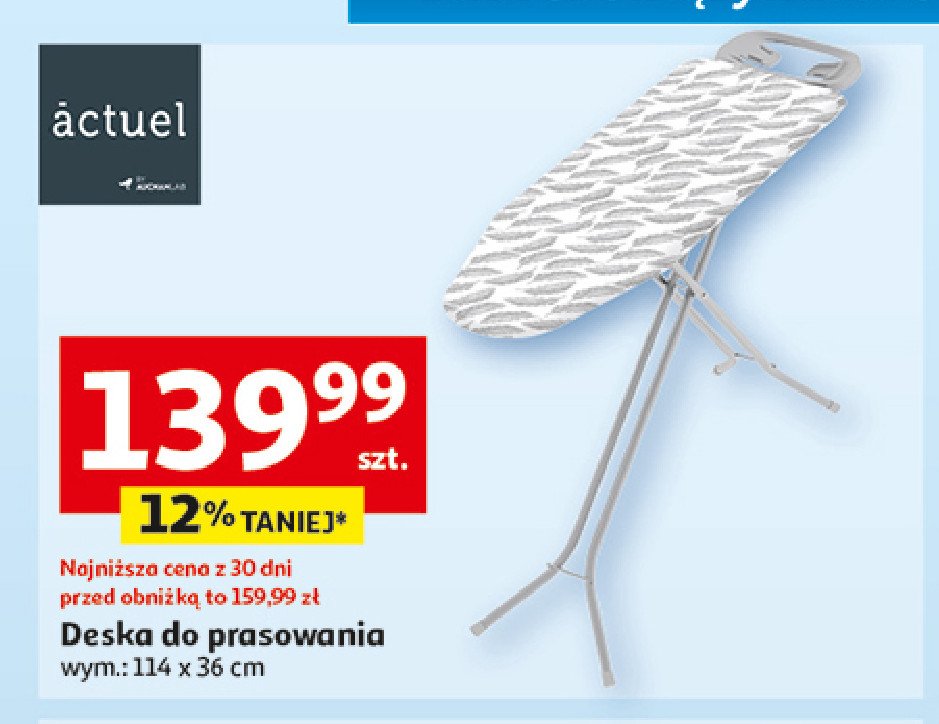 Deska do prasowania classic 114 x 36 cm Actuel promocja w Auchan