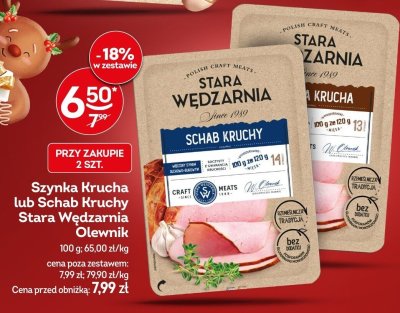 Schab kruchy Stara Wędzarnia Olewnik 100g promocja w Żabka