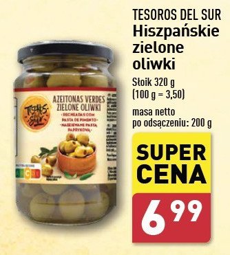 Oliwki zielone hiszpańskie TESOROS DEL SUR promocja