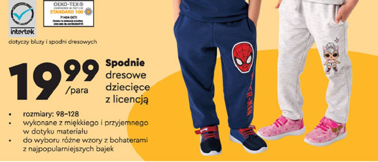 Spodnie dresowe 98-128 lol promocja