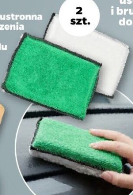 Gąbka dwustronna do czyszczenia wnętrza samochodu  promocja w Netto