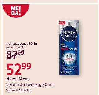 Anti-age power intensywne serum przeciw przebarwieniom Nivea men promocja w Rossmann