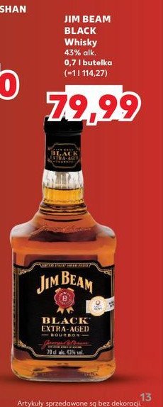 Bourbon Jim beam black extra aged promocja