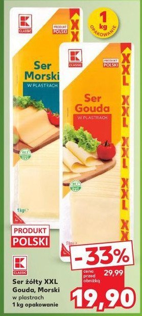 Ser gouda plastry K-classic promocja