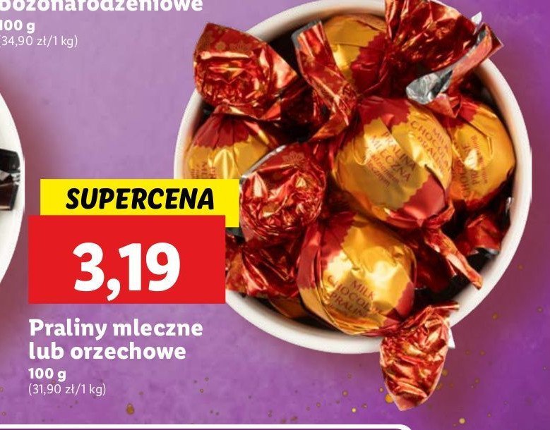 Praliny mleczne Czekolateria promocja