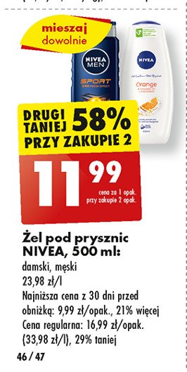 Żel pod prysznic care & orange Nivea promocja