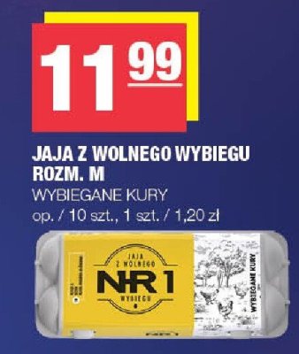 Jaja z wolnego wybiegu rozm. M wybrane kury promocja w SPAR