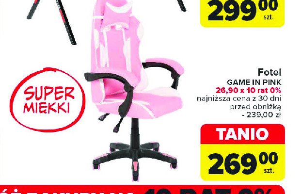 Fotel game in pink promocja