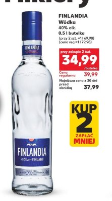 Wódka 0,5 l Finlandia promocja w Kaufland
