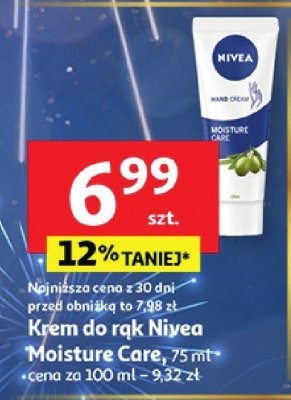 Krem do rąk Nivea Moisture Care, 75 ml promocja w Auchan