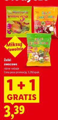 Żelki owocowe różne rodzaje promocja w Lidl