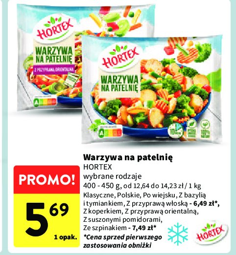 Warzywa na patelni臋 ze szpinakiem Hortex promocja