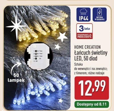 Łańcuch świetlny LED, 50 diod  promocja w Aldi