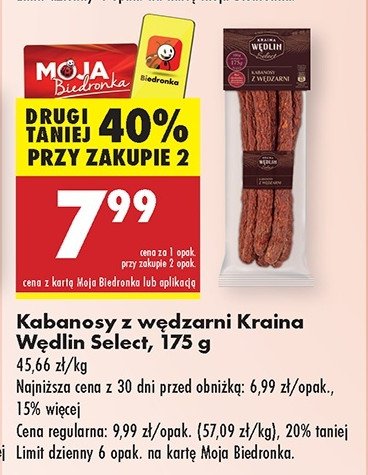 Kabanosy z wędzarni Kraina wędlin select promocja