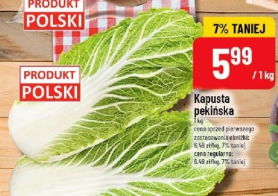 Kapusta pekińska promocja w POLOmarket