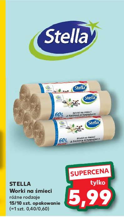 Worki na 艣mieci ekologiczne 35 l Stella promocja