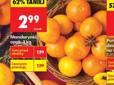 Mandarynki opakowanie 1 kg promocja w Biedronka