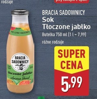 Sok t艂oczony jab艂ko odmiana golden delicious Bracia sadownicy promocja