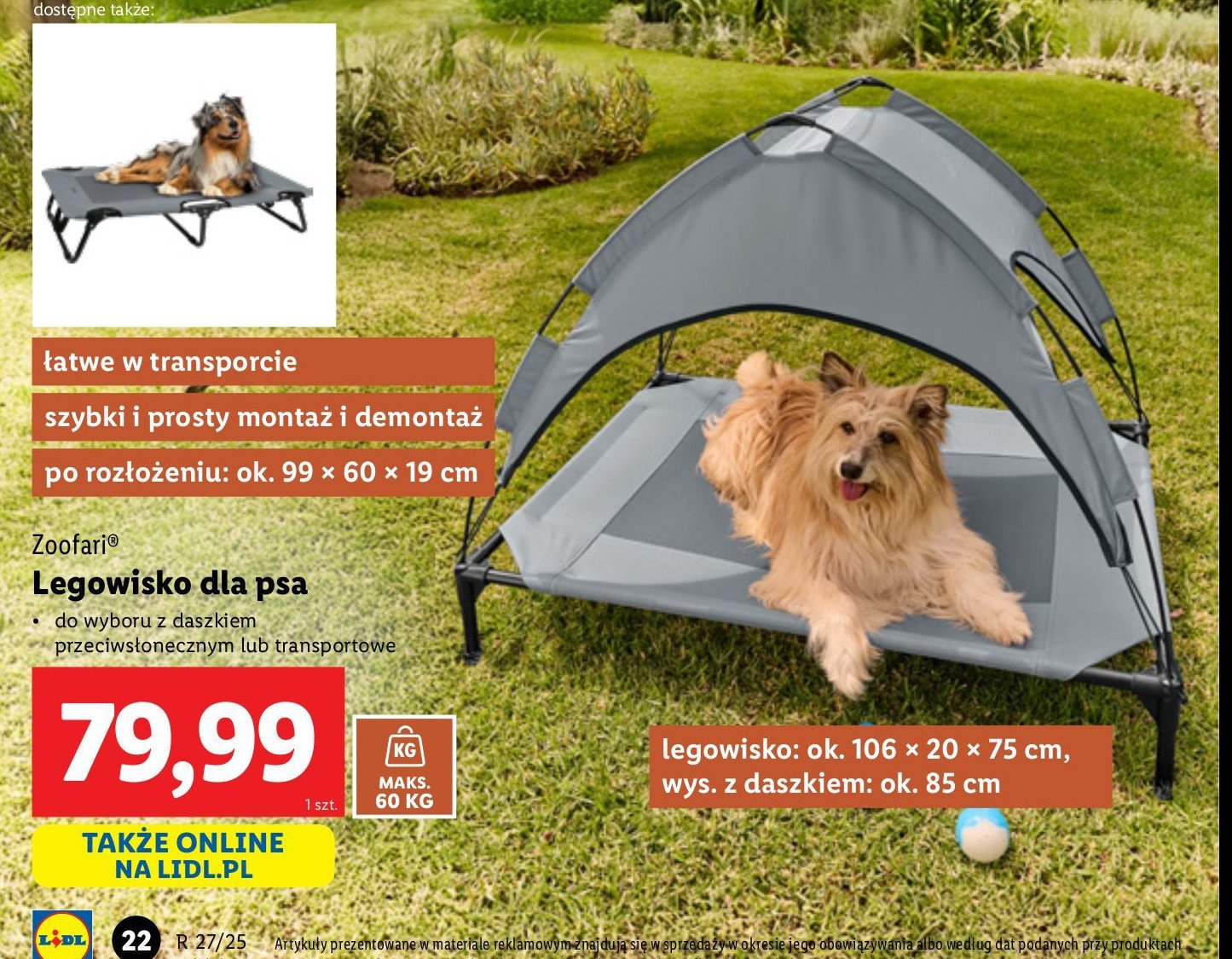 Legowisko dla psa Zoofari promocja w Lidl