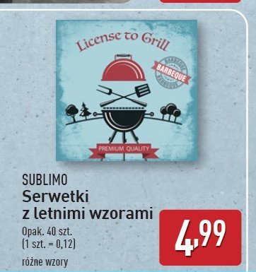 Serwetki z letnimi wzorami SUBLIMO promocja