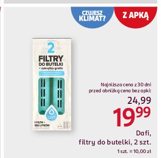 Filtry do butelki niebieskie Dafi promocja