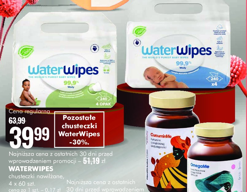 Chusteczki nawilżane soapberry Waterwipes promocja