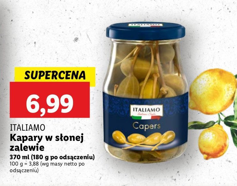 Kapary w s艂onej zalewie Italiamo promocja