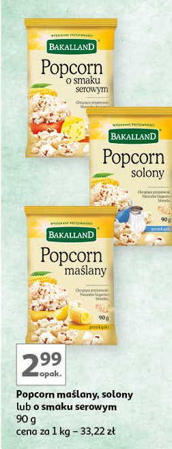 Popcorn serowy Bakalland promocja