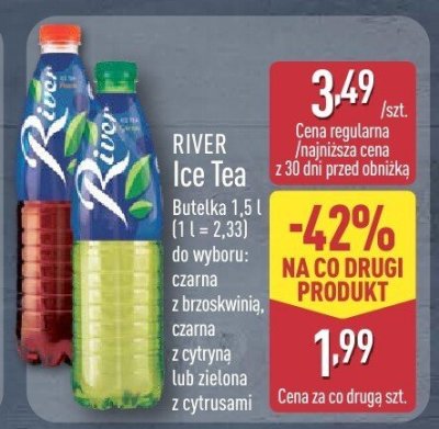Ice Tea RIVER 1,5 l różne rodzaje promocja w Aldi