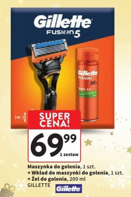 Zestaw Maszynka do golenia 1 szt. + Wkład do maszynki do golenia 1 szt. + Żel do golenia 200 ml GILLETTE promocja w Intermarche