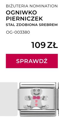 Ogniwko Pierniczek stal zdobiona srebrem promocja w Briju