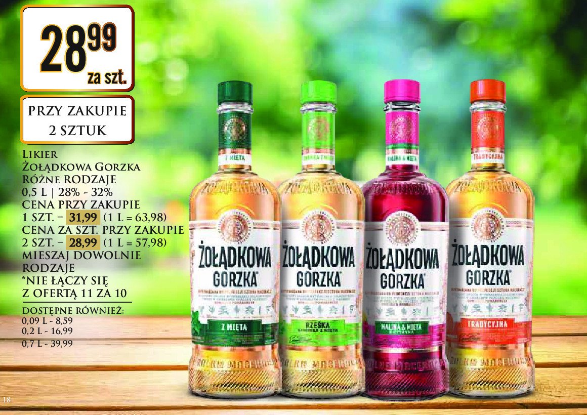 Wódka Żołądkowa gorzka rześka limonka z miętą promocja
