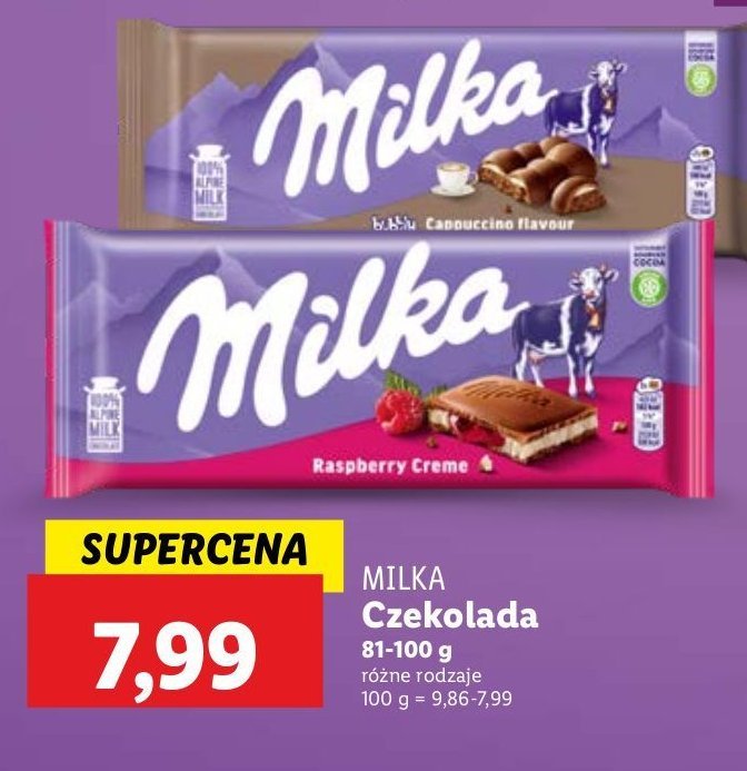 Czekolada raspberry cream Milka promocja
